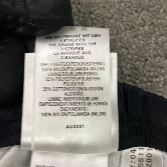 Vintage Y2K Adidas Windbreaker Track Pants Men's Medium Black Nylon Ankle Zip - Picture 11 of 16